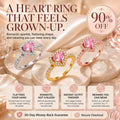 The Blush Promise™ Pink Heart Halo Ring — Grown-Up Romance, Made to Mean More | Last Day Sale-90% OFF🔥