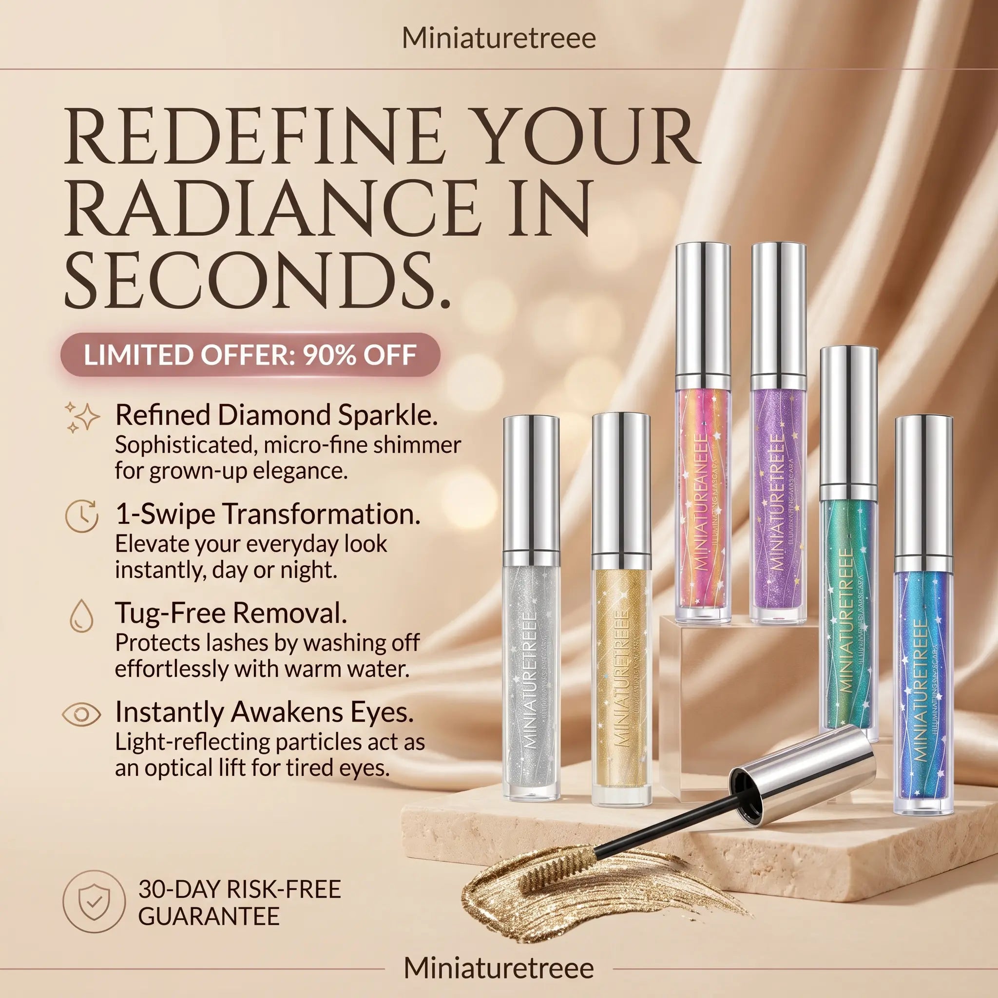 Miniaturetreee™ Illuminating Mascara - Instantly Awakens Tired Eyes & Adds an Elegant Micro-Sparkle | Last Day Claim 90% OFF 🔥