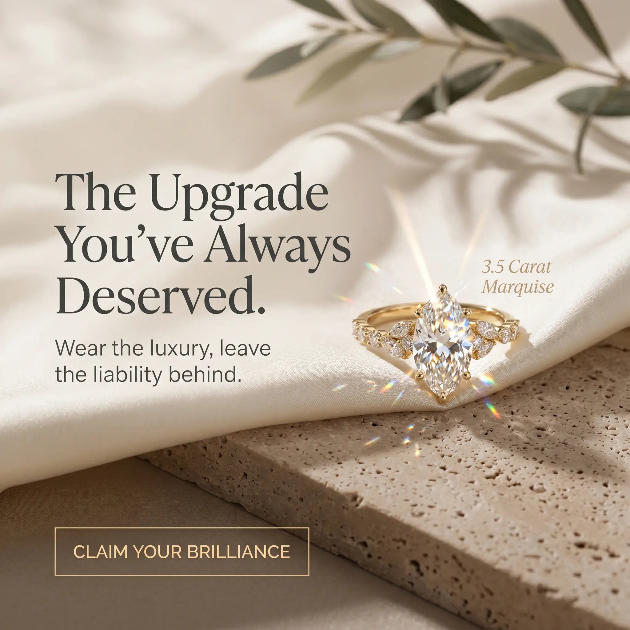 Csandiva™ The Sovereign Legacy | Hand-Forged 3.5Ct Marquise Masterpiece | Visually Slimming & Butter-Smooth Fit | Zero Green Fingers | 90% OFF Vault Release 🔥