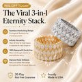 The Heiress 3-in-1 Seamless Interlocking Eternity Stack | Flawless Pear & Marquise Statement Ring Set | Waterproof Travel Decoy | Last Day 90% OFF 🔥