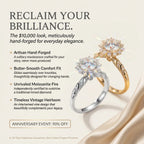 The Hand-Forged Moissanite Crown Ring | $10,000 Diamond Brilliance & Butter-Smooth Comfort Fit | 90% OFF Anniversary Event 🔥
