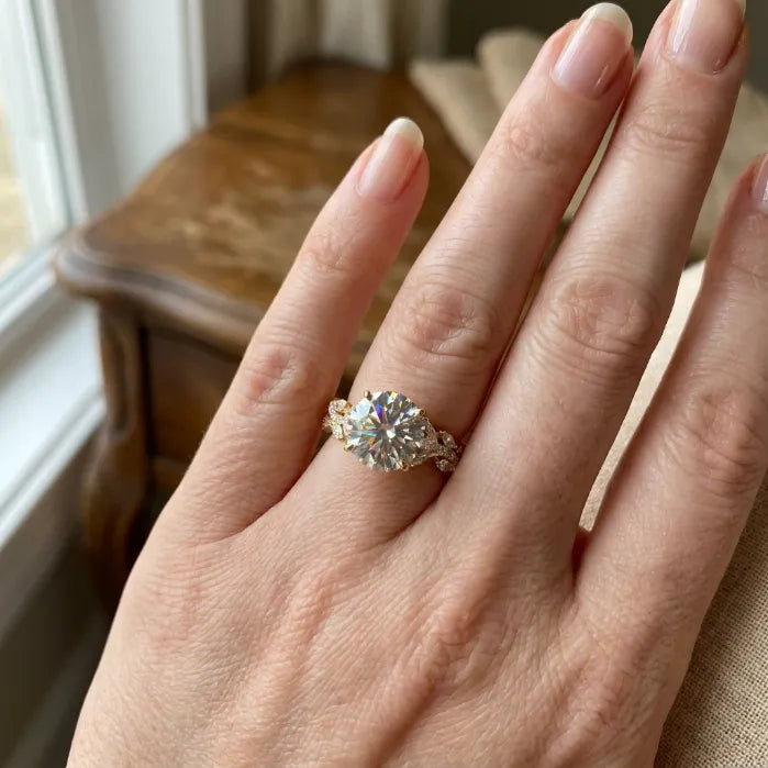 Timeless Elegance: Vintage Twisted Lab Diamond Anniversary Ring in 14K Gold--Last Day Sale-90% OFF🔥