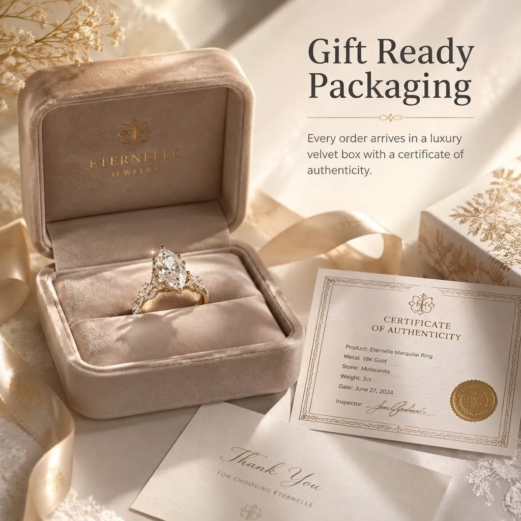 Marquise Lab-Grown Diamond Ring | Slimming Elegance Twisted Vine Ring in 18K Gold--Last Day Sale-90% OFF🔥