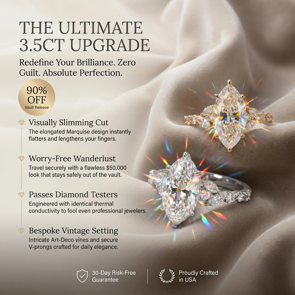 Csandiva™ The Sovereign Legacy | Hand-Forged 3.5Ct Marquise Masterpiece | Visually Slimming & Butter-Smooth Fit | Zero Green Fingers | 90% OFF Vault Release 🔥