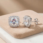 csandiva™ VVS1 Moissanite Halo Studs - Zero Droop Comfort & 100% Waterproof Brilliance | Claim 90% OFF Today🔥