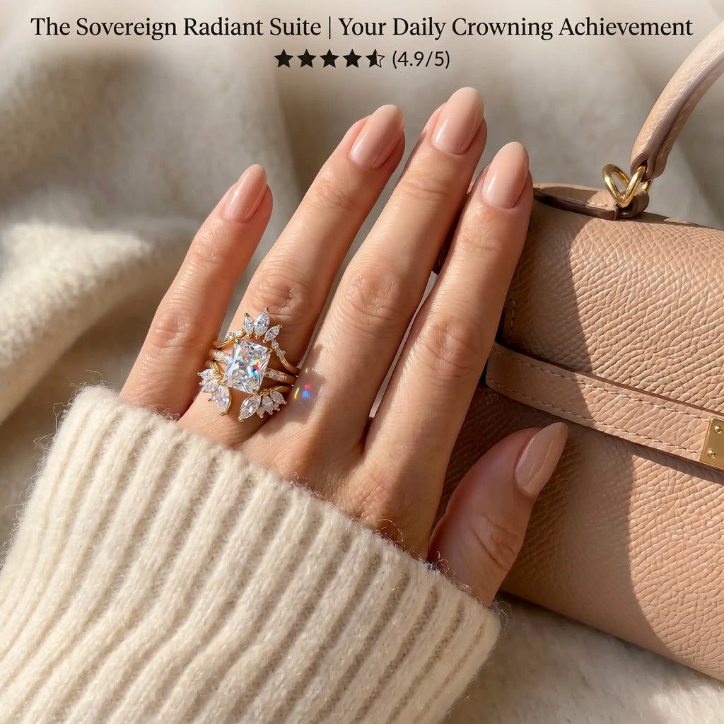 csandiva™ 3-Carat VVS1 Moissanite Ring Suite - Travel-Safe Brilliance & Elegant Heirloom Alternative | Claim 90% OFF Today🔥