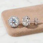 csandiva™ VVS1 Moissanite Halo Studs - Zero Droop Comfort & 100% Waterproof Brilliance | Claim 90% OFF Today🔥