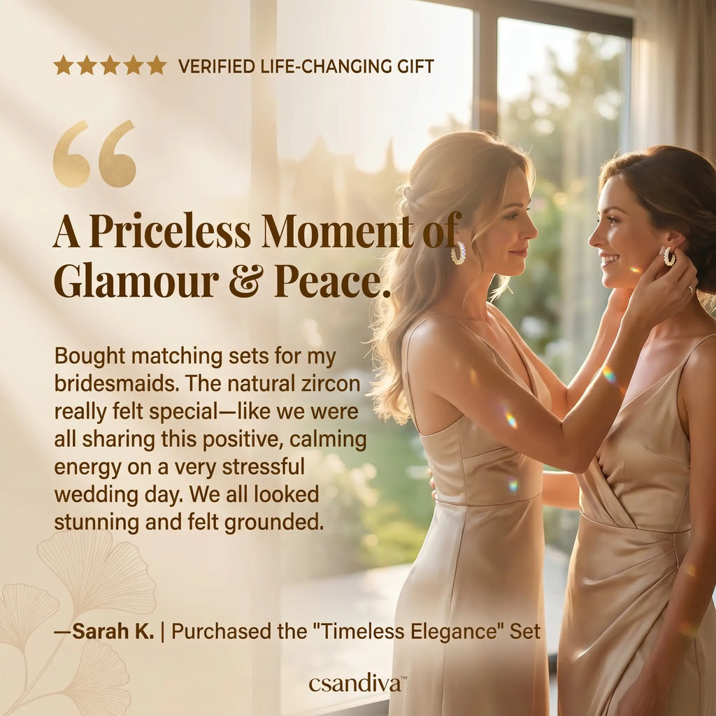 csandiva™ 14K Gold-Plated Natural Zircon Hoop Earring Set | The Masterpiece of Serenity & Elegance -Last Day Sale-90% OFF🔥
