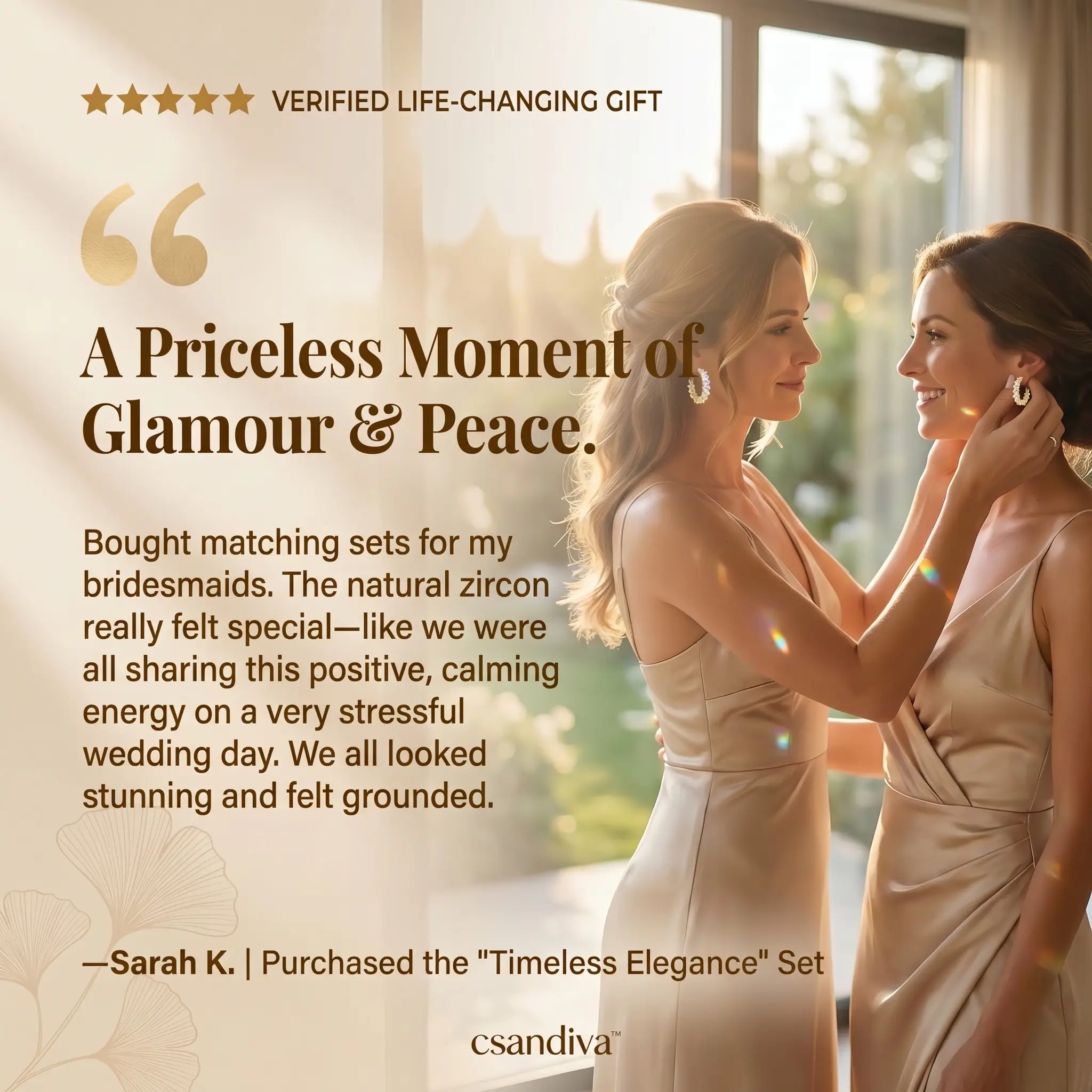 csandiva™ 14K Gold-Plated Natural Zircon Hoop Earring Set | The Masterpiece of Serenity & Elegance -Last Day Sale-90% OFF🔥