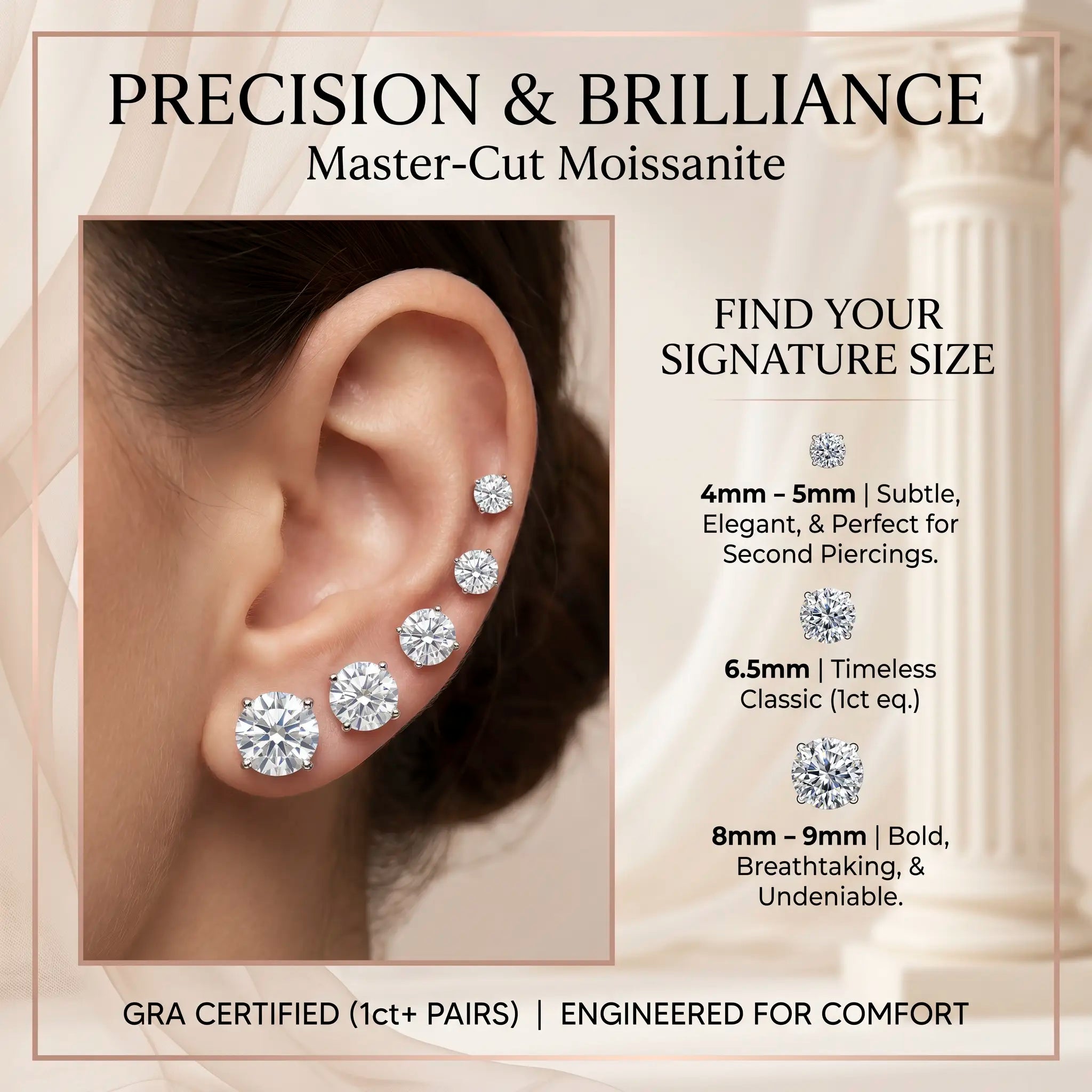 csandiva™ VVS1 Moissanite Halo Studs - Zero Droop Comfort & 100% Waterproof Brilliance | Claim 90% OFF Today🔥