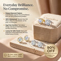 csandiva™ VVS1 Moissanite Halo Studs - Zero Droop Comfort & 100% Waterproof Brilliance | Claim 90% OFF Today🔥