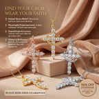 csandiva™ 14K Gold Rotatable Crown Cross Necklace - Discreet Anxiety Relief & Elegant Faith Jewelry | Claim 90% OFF Last day🔥
