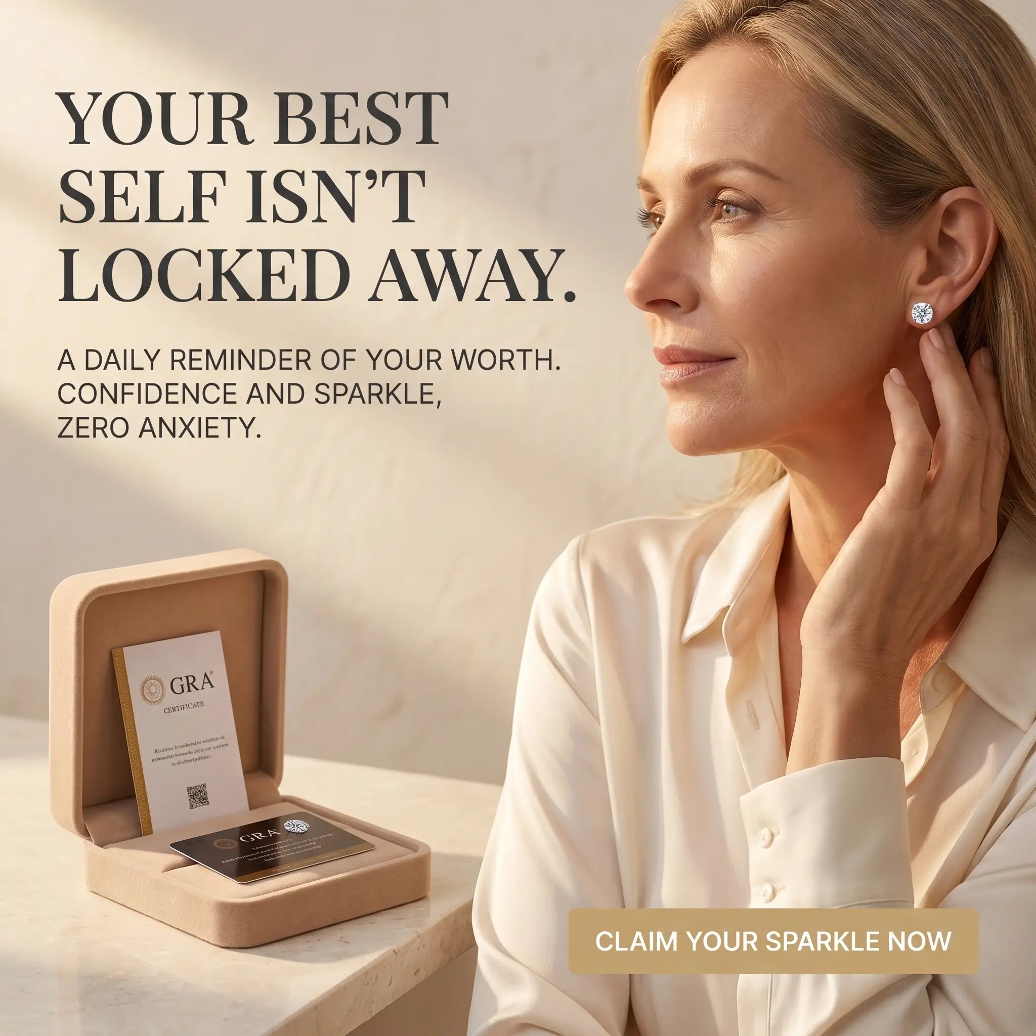 csandiva™ VVS1 Moissanite Solitaire Studs - Sag-Free Comfort & 100% Waterproof Everyday Brilliance | Claim 90% OFF Today🔥