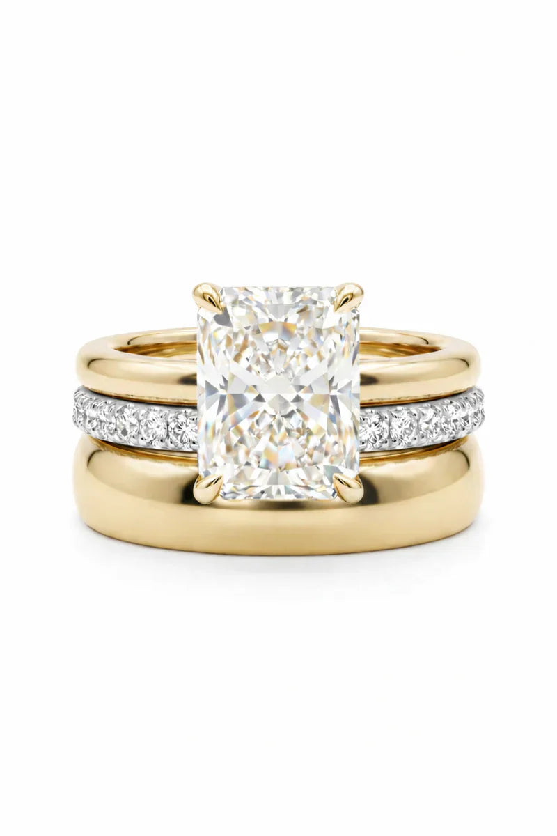csandiva™ 3-Carat VVS1 Moissanite Ring Suite - Travel-Safe Brilliance & Elegant Heirloom Alternative | Claim 90% OFF Today🔥