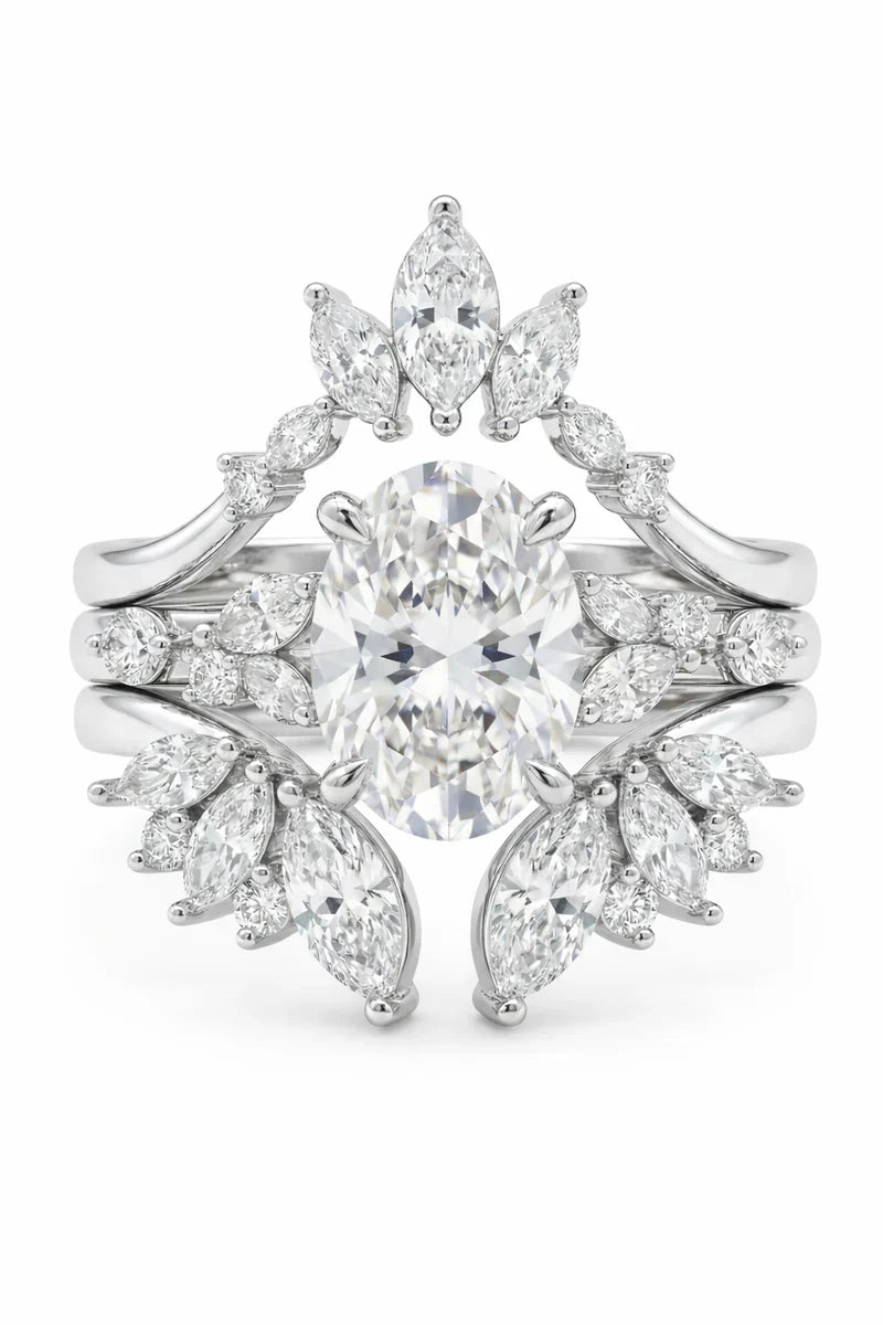 csandiva™ 3-Carat VVS1 Moissanite Ring Suite - Travel-Safe Brilliance & Elegant Heirloom Alternative | Claim 90% OFF Today🔥
