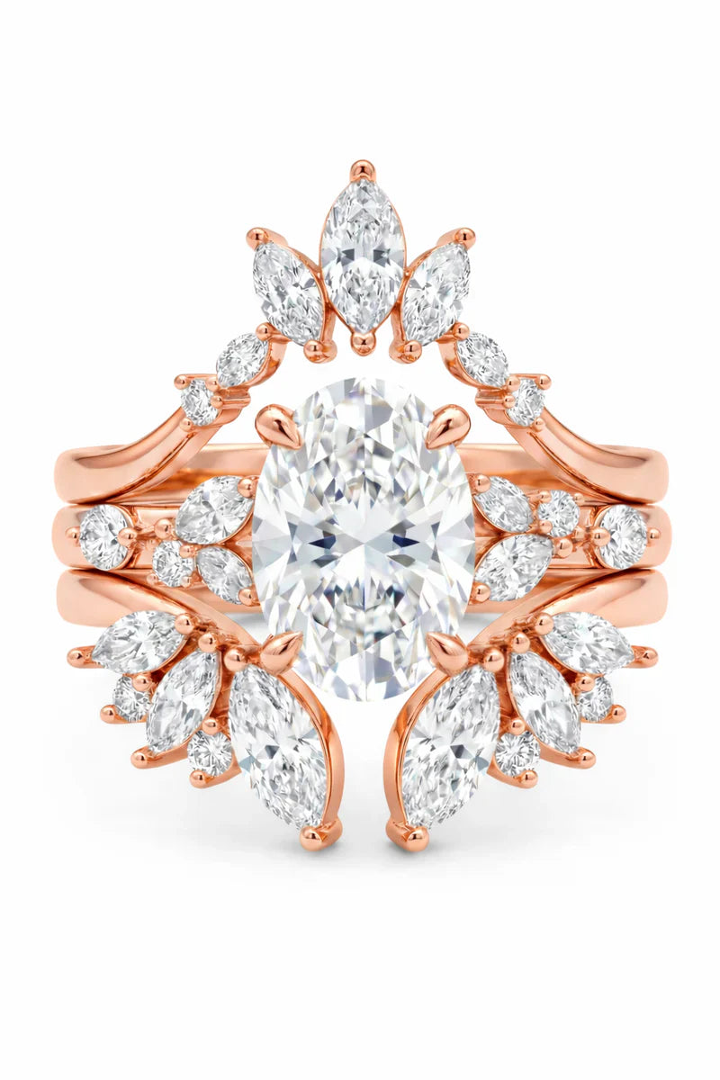 csandiva™ 3-Carat VVS1 Moissanite Ring Suite - Travel-Safe Brilliance & Elegant Heirloom Alternative | Claim 90% OFF Today🔥