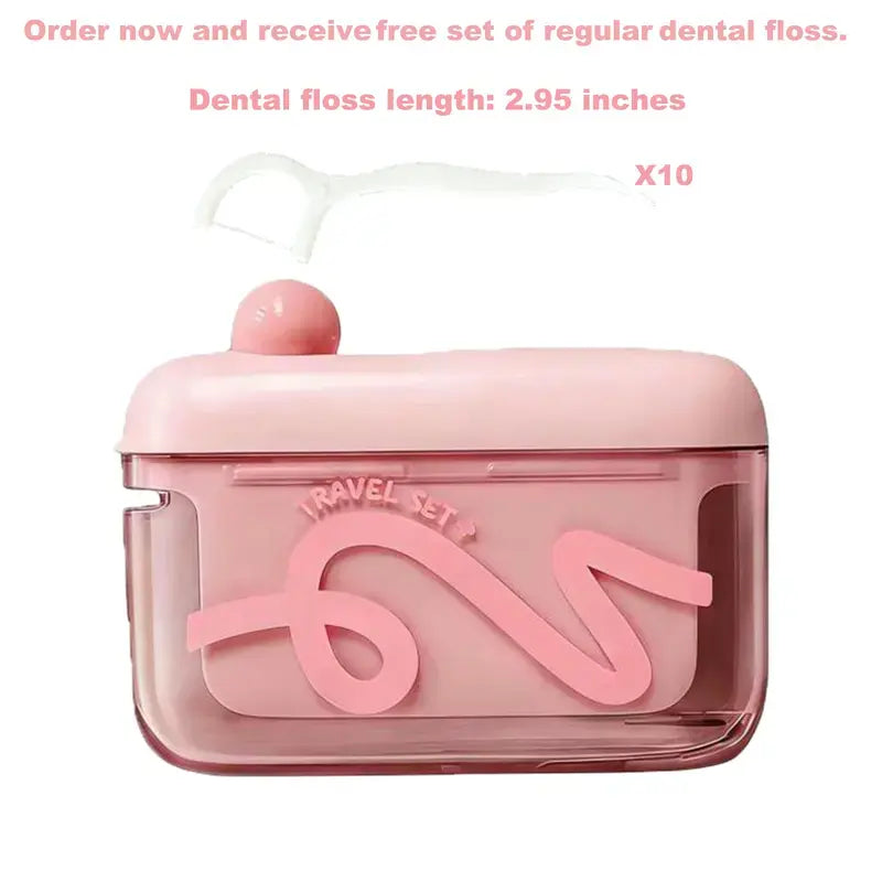 Last Day 50% OFF 🔥 Automatic Pop-Up Floss Pick Holder – Compact Refillable Travel Case