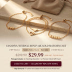 Csandiva 14K Gold "Eternal Bond" Matching Bracelet Set (2-Piece) | Today Only 90% OFF🔥