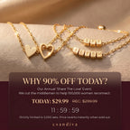 Csandiva 14K Gold "Eternal Bond" Matching Bracelet Set (2-Piece) | Today Only 90% OFF🔥