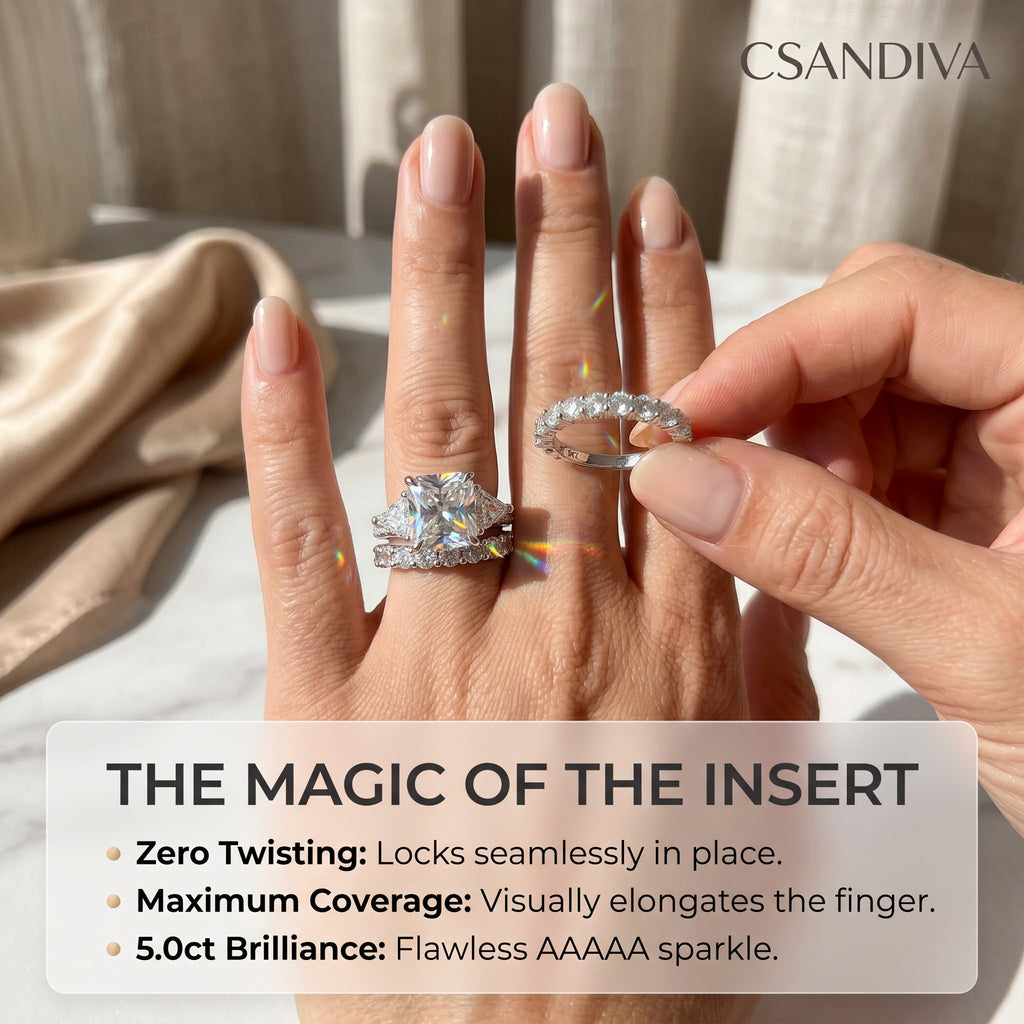 csandiva™ The Timeless Embrace 5.0ct Radiant Ring - Zero Anxiety Glamour & Smart Luxury Alternative | Claim 90% OFF Today🔥
