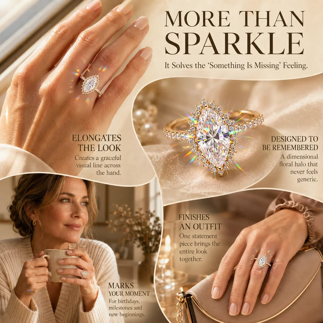 A Timeless Marquise Ring Designed To Make Every Moment Feel More Beautiful — Elegant Sparkle You'll Love Wearing Every Day-Last Day Sale-90% OFF🔥