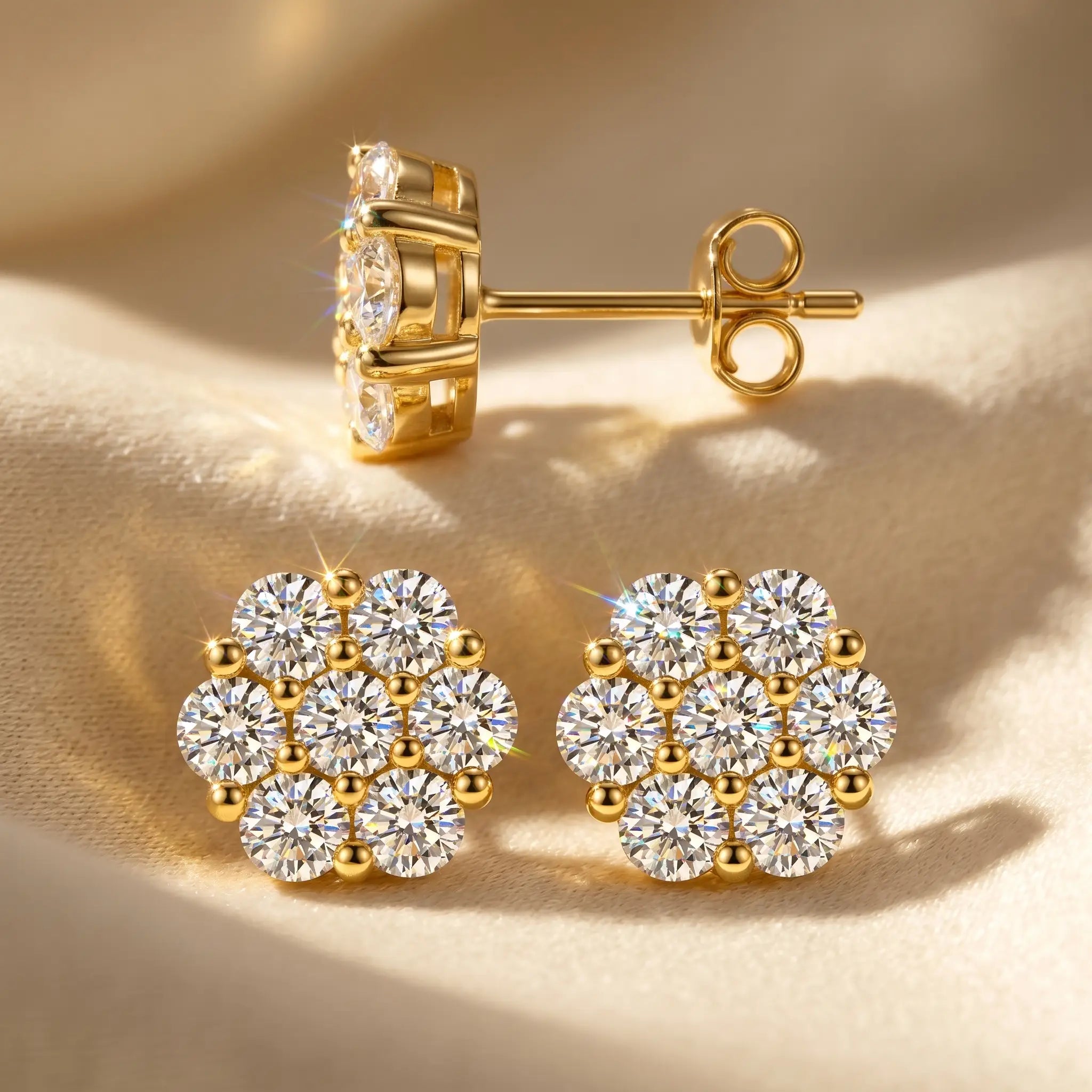 csandiva™ The Timeless Bloom Moissanite Studs - Zero Anxiety Elegance & Radiant Heirloom Alternative | Last Day 90% OFF🔥