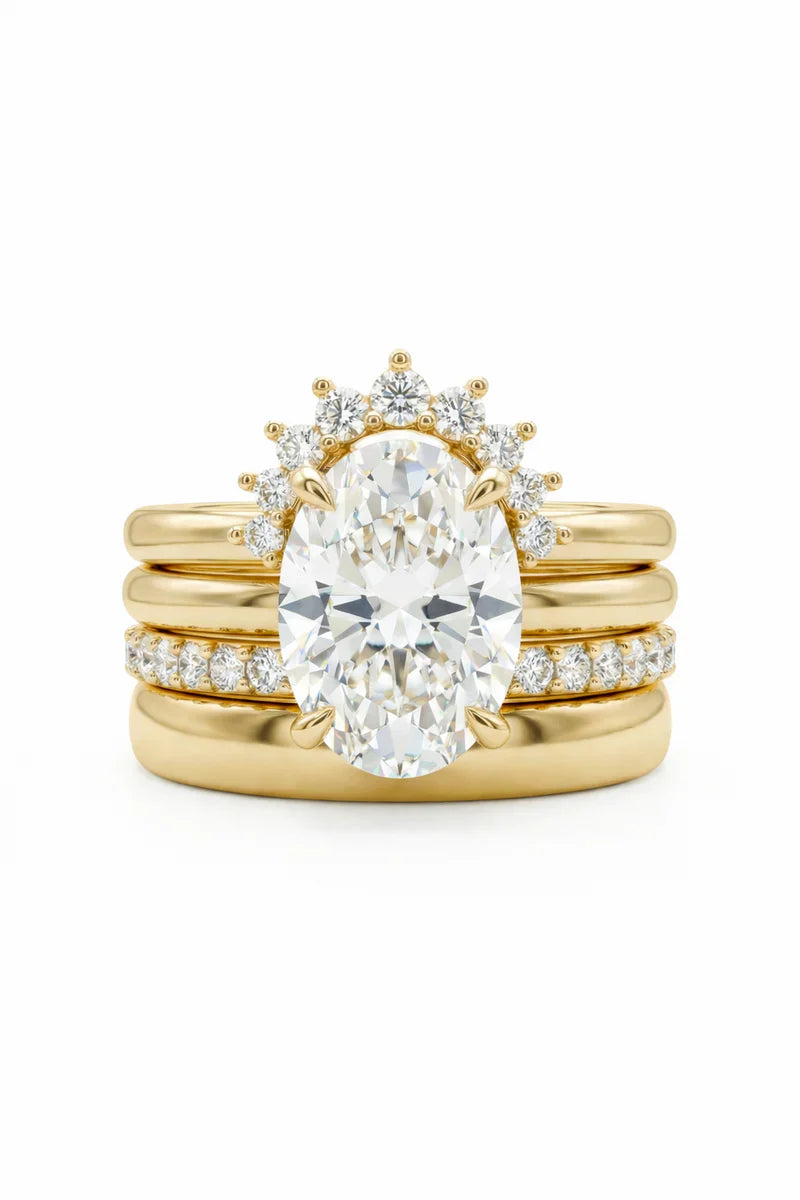csandiva™ 3-Carat VVS1 Moissanite Ring Suite - Travel-Safe Brilliance & Elegant Heirloom Alternative | Claim 90% OFF Today🔥