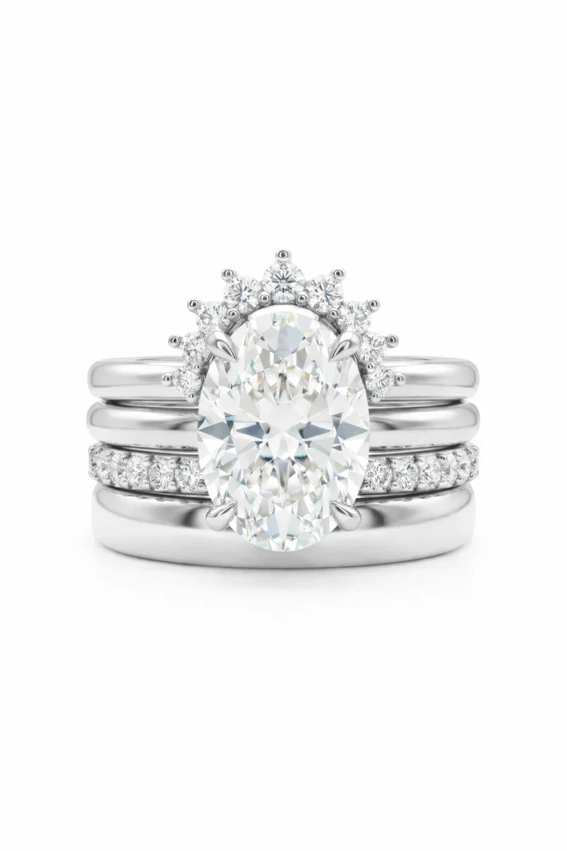 csandiva™ 3-Carat VVS1 Moissanite Ring Suite - Travel-Safe Brilliance & Elegant Heirloom Alternative | Claim 90% OFF Today🔥