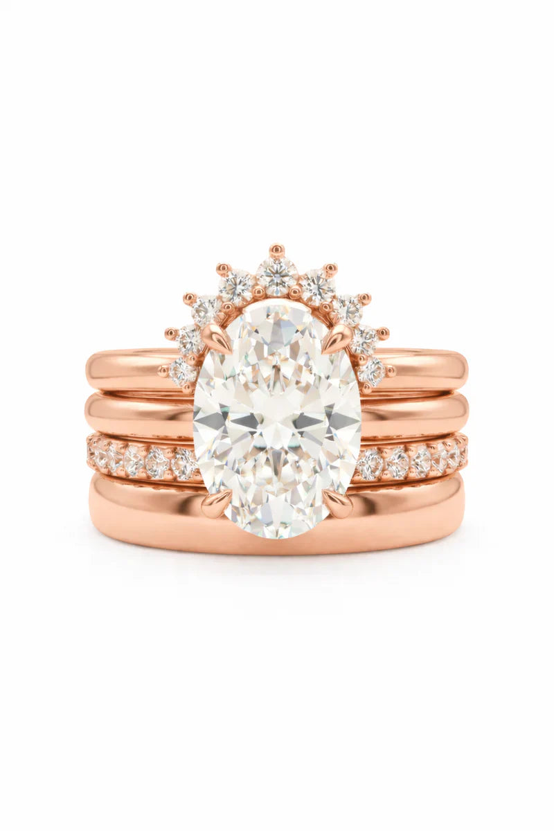csandiva™ 3-Carat VVS1 Moissanite Ring Suite - Travel-Safe Brilliance & Elegant Heirloom Alternative | Claim 90% OFF Today🔥