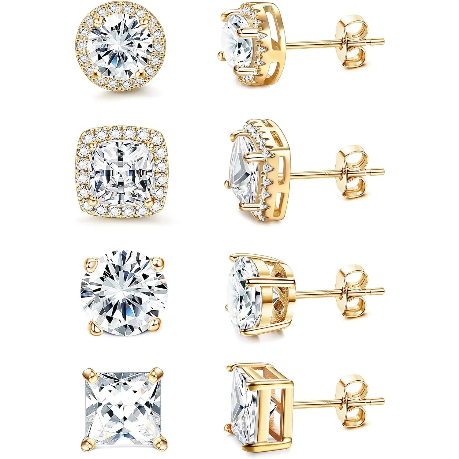 csandiva™ VVS1 Moissanite Solitaire Studs - Sag-Free Comfort & 100% Waterproof Everyday Brilliance | Claim 90% OFF Today🔥