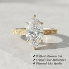 The Vintage Moissanite Ring --Timeless Elegance & Brilliant Sparkle--Last Day Sale-90% OFF🔥