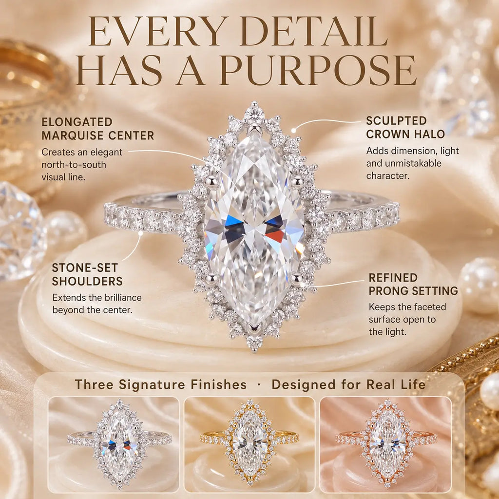 A Timeless Marquise Ring Designed To Make Every Moment Feel More Beautiful — Elegant Sparkle You'll Love Wearing Every Day-Last Day Sale-90% OFF🔥