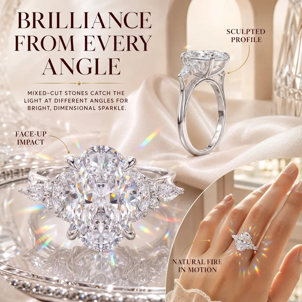 The Hand-Flattering Oval Moissanite Ring That Makes Every Look Feel More Expensive-Last Day Sale-90% OFF🔥