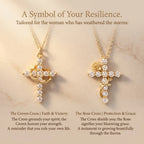 csandiva™ 14K Gold Rotatable Crown Cross Necklace - Discreet Anxiety Relief & Elegant Faith Jewelry | Claim 90% OFF Last day🔥