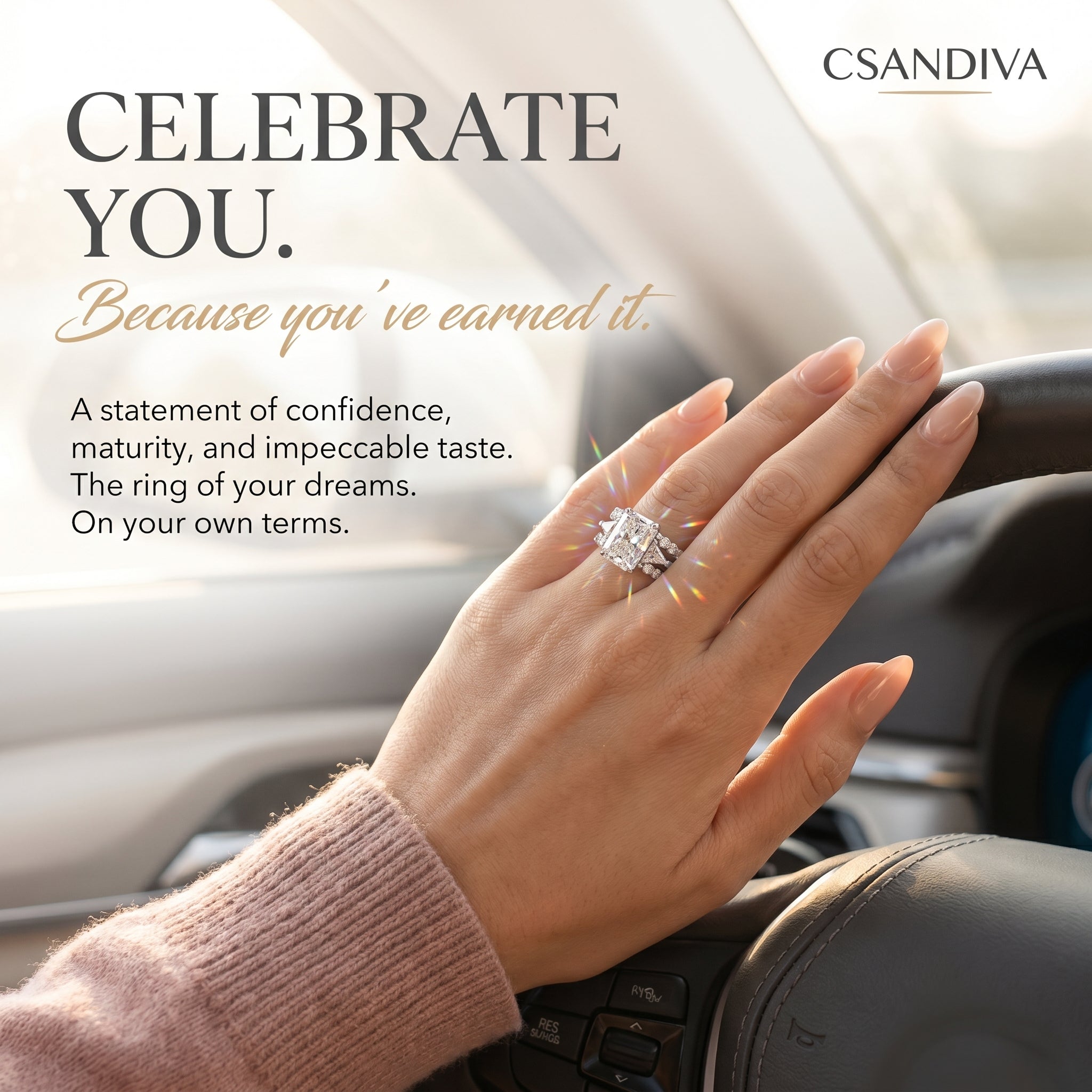 csandiva™ The Timeless Embrace 5.0ct Radiant Ring - Zero Anxiety Glamour & Smart Luxury Alternative | Claim 90% OFF Today🔥