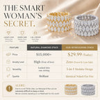 The Heiress 3-in-1 Seamless Interlocking Eternity Stack | Flawless Pear & Marquise Statement Ring Set | Waterproof Travel Decoy | Last Day 90% OFF 🔥