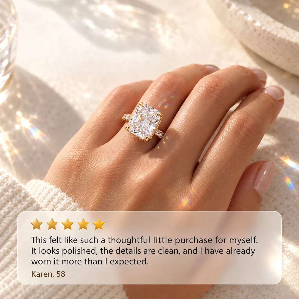 A Radiant-Cut Lab-Grown Diamond Ring That Makes Every Day Feel a Little More Special-Last Day Sale-90% OFF🔥