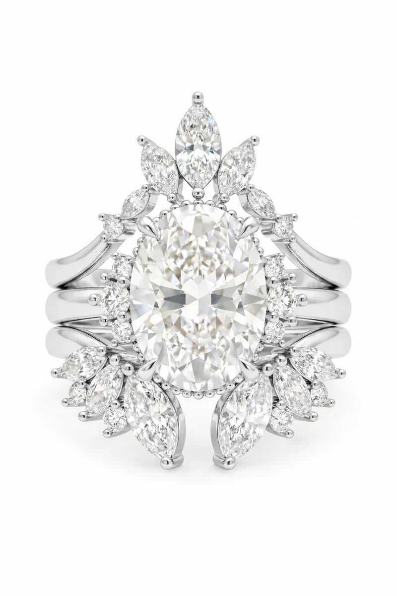 csandiva™ 3-Carat VVS1 Moissanite Ring Suite - Travel-Safe Brilliance & Elegant Heirloom Alternative | Claim 90% OFF Today🔥