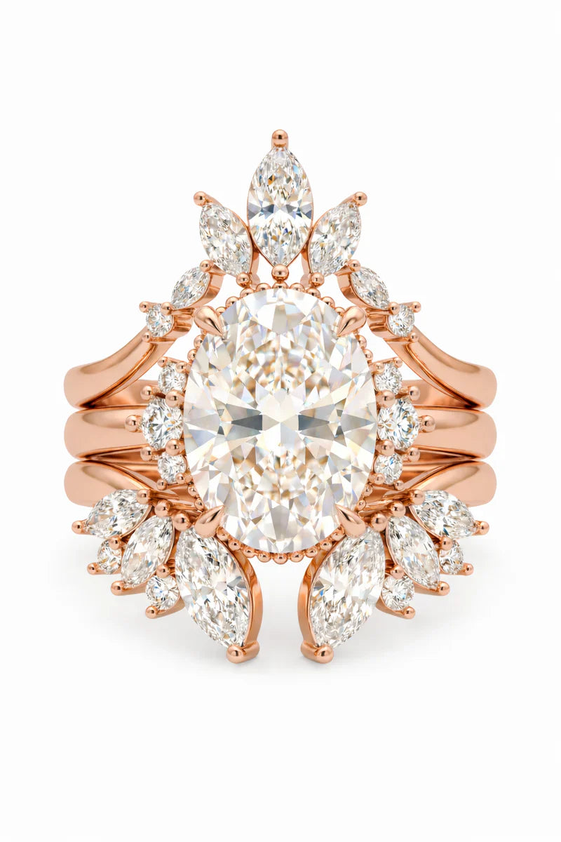 csandiva™ 3-Carat VVS1 Moissanite Ring Suite - Travel-Safe Brilliance & Elegant Heirloom Alternative | Claim 90% OFF Today🔥