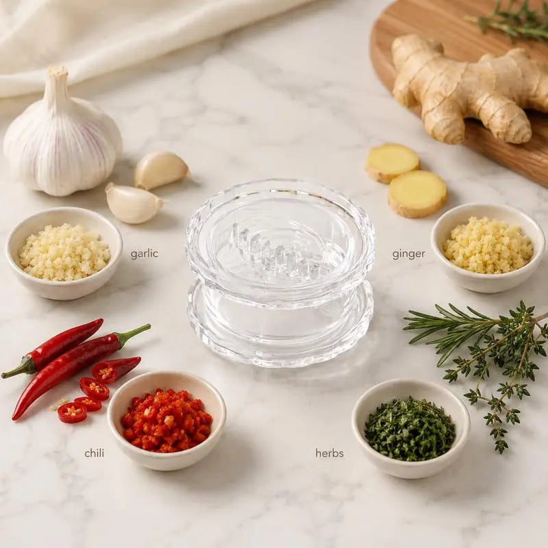 Last Day 50% OFF 🔥 Manual Twist Grinder – No-Knife Prep for Garlic, Ginger, Chili & Herbs