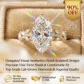 Marquise Lab-Grown Diamond Ring | Slimming Elegance Twisted Vine Ring in 18K Gold--Last Day Sale-90% OFF🔥