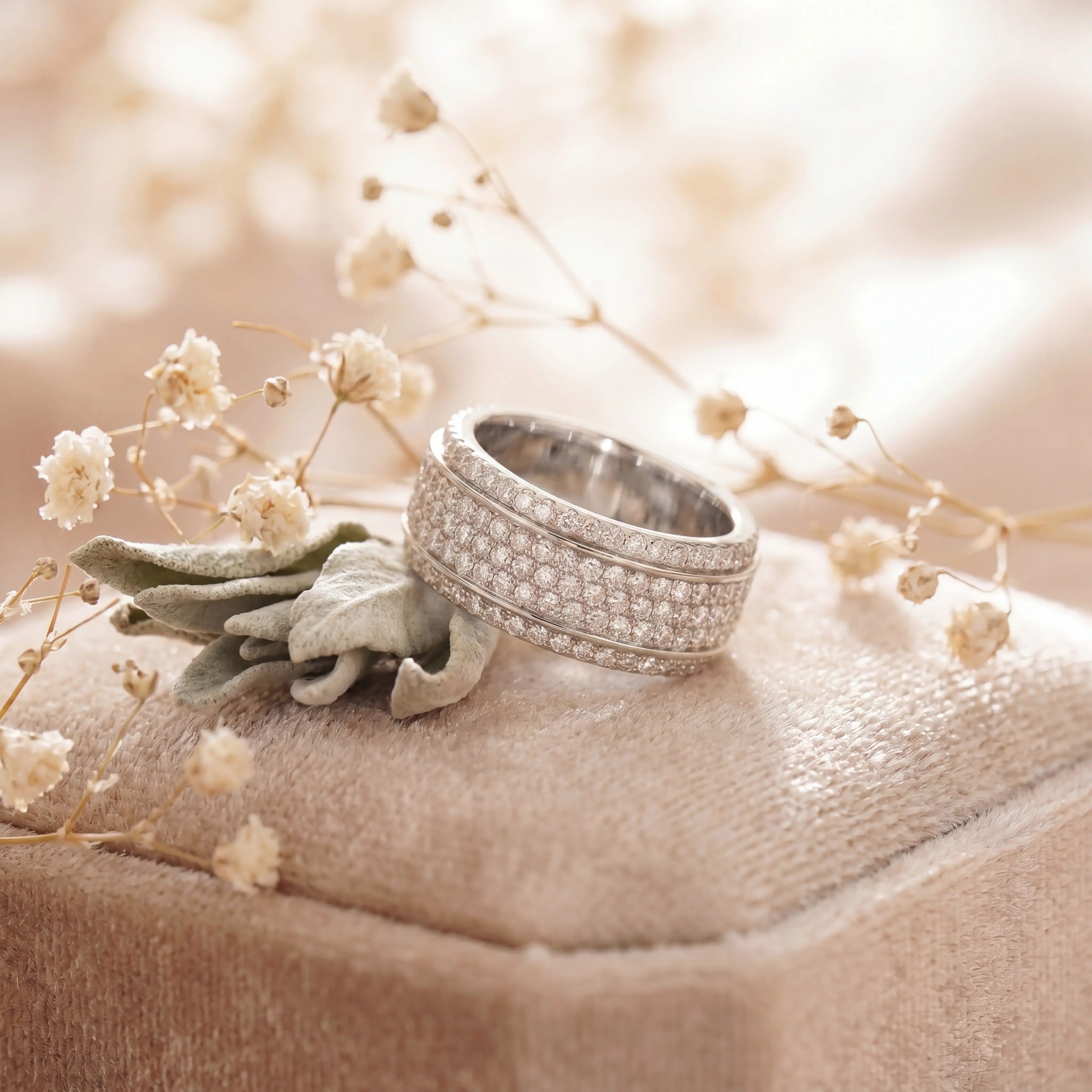 The Ultimate Statement of Calm. Beautifully Crafted. Meet the All-New Wide-Band Pavé Mindfulness Ring. 🔥 Launch Special - 90% OFF Today Only 🔥