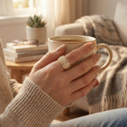 The Ultimate Statement of Calm. Beautifully Crafted. Meet the All-New Wide-Band Pavé Mindfulness Ring. 🔥 Launch Special - 90% OFF Today Only 🔥