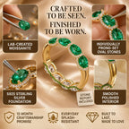 One Ring, Two Unforgettable Looks: Turn It for Vivid Green Color or Clear Moissanite Brilliance, Flatter Your Fingers & Finish Every Outfit Without Stacking | Gold or Silver | Last Day Sale-90% OFF🔥