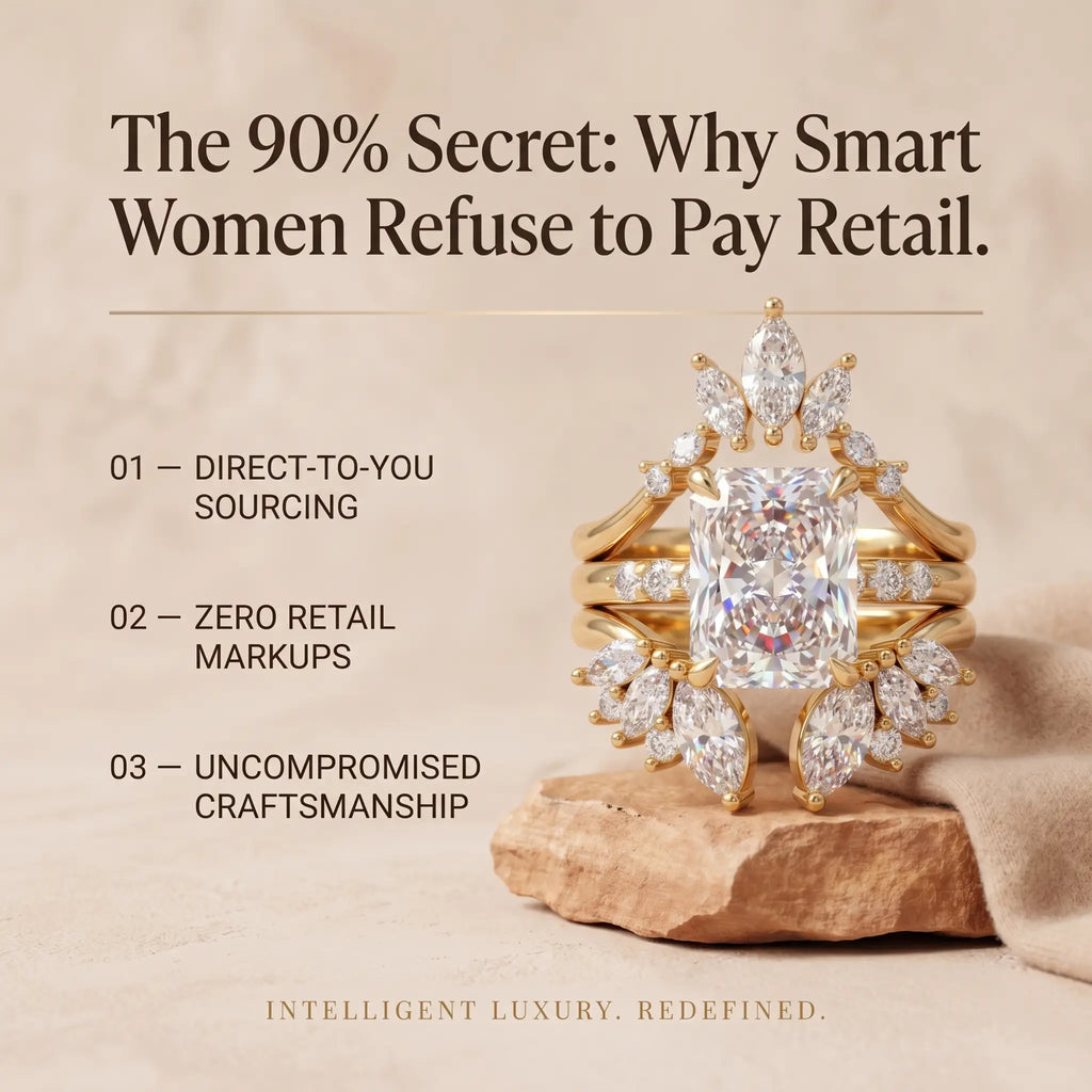 csandiva™ 3-Carat VVS1 Moissanite Ring Suite - Travel-Safe Brilliance & Elegant Heirloom Alternative | Claim 90% OFF Today🔥