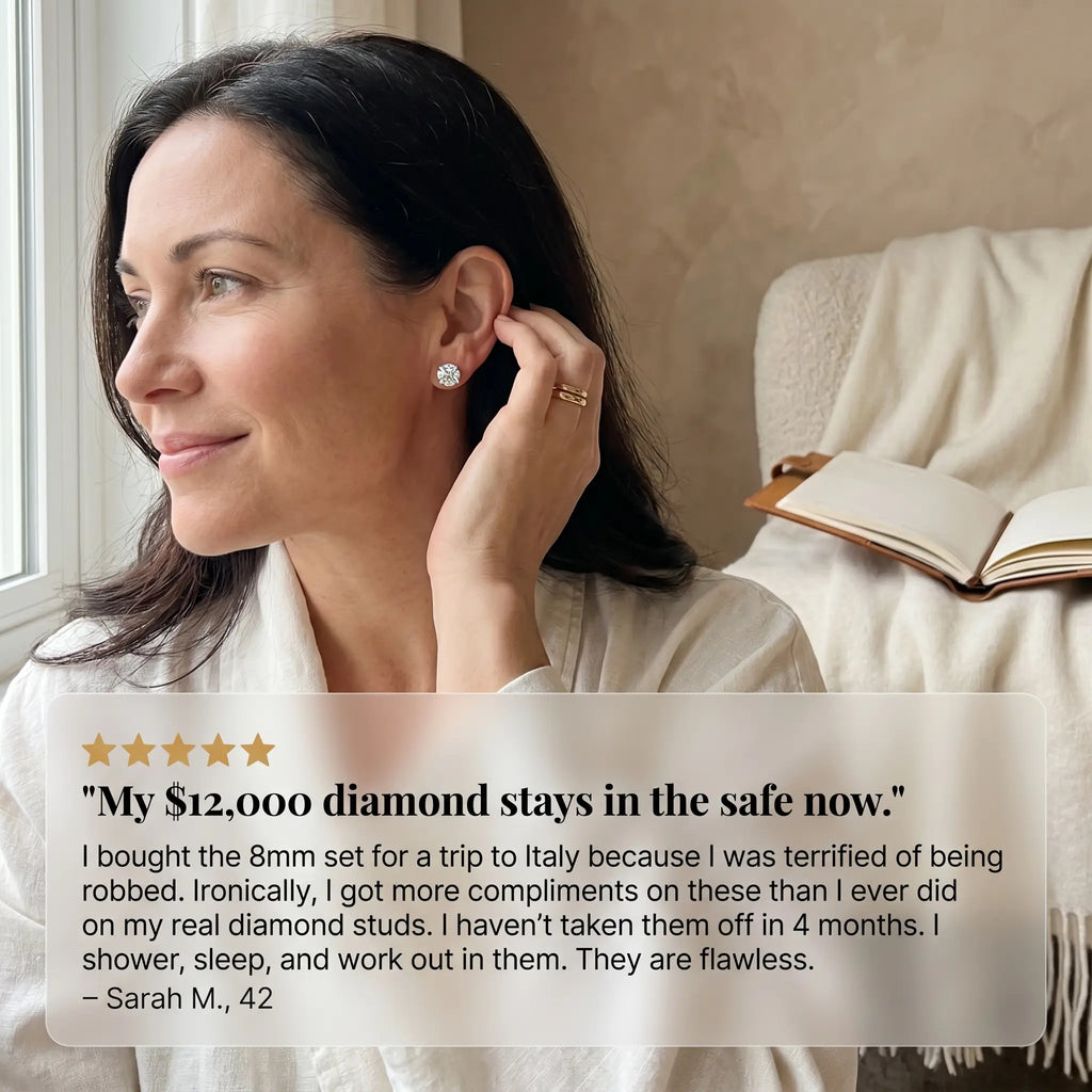 csandiva™ VVS1 Moissanite Solitaire Studs - Sag-Free Comfort & 100% Waterproof Everyday Brilliance | Claim 90% OFF Today🔥