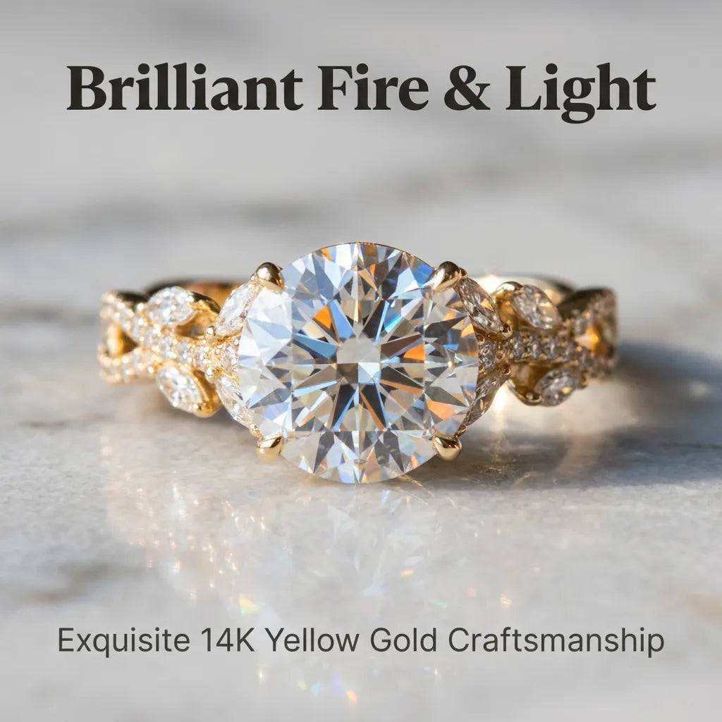 Timeless Elegance: Vintage Twisted Lab Diamond Anniversary Ring in 14K Gold--Last Day Sale-90% OFF🔥