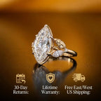 The Tuscany Marquise: Handcrafted 14K Gold Leaf Ring for Graceful, Slender-Looking Hands--Last Day Sale-90% OFF🔥