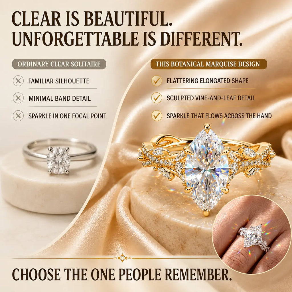 The Marquise Crown Lab-Grown Diamond Ring Set That Makes Every Gesture Feel More Elegant | Gold or Silver | Last Day Sale-90% OFF🔥