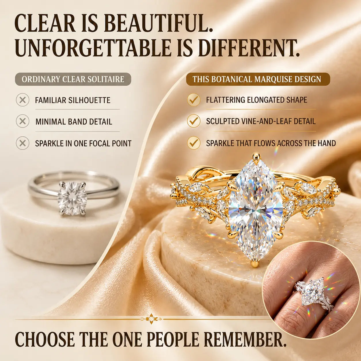 The Marquise Crown Lab-Grown Diamond Ring Set That Makes Every Gesture Feel More Elegant | Gold or Silver | Last Day Sale-90% OFF🔥